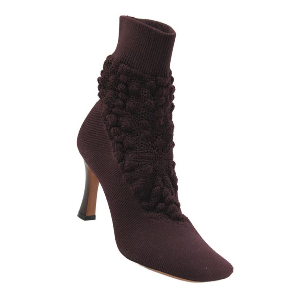 Celine Womens Pull On Sock Ankle Boots Grapefruit Purple Size 36 6